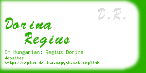 dorina regius business card